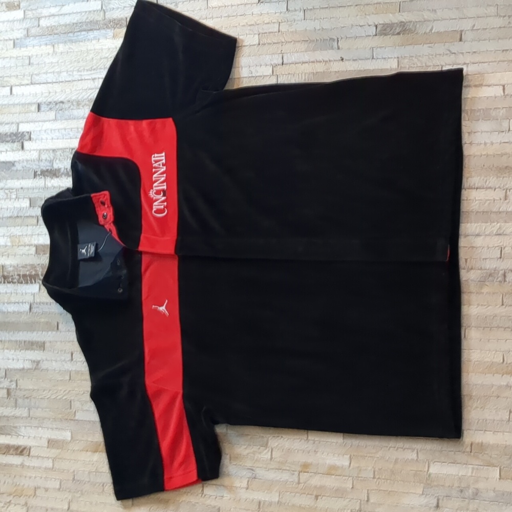 Vintage Jordan University Of Cincinnati Bearcats Velour Snap Warm Up Jacket NWOT